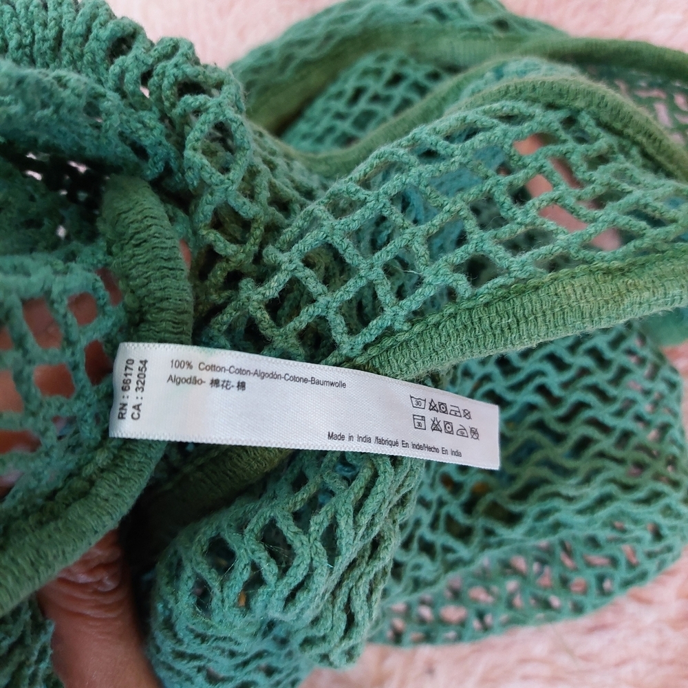Urban Outfitters Sunflower Crochet Green Fishnet Open‎ Shoulder Bag - Picture 8 of 9